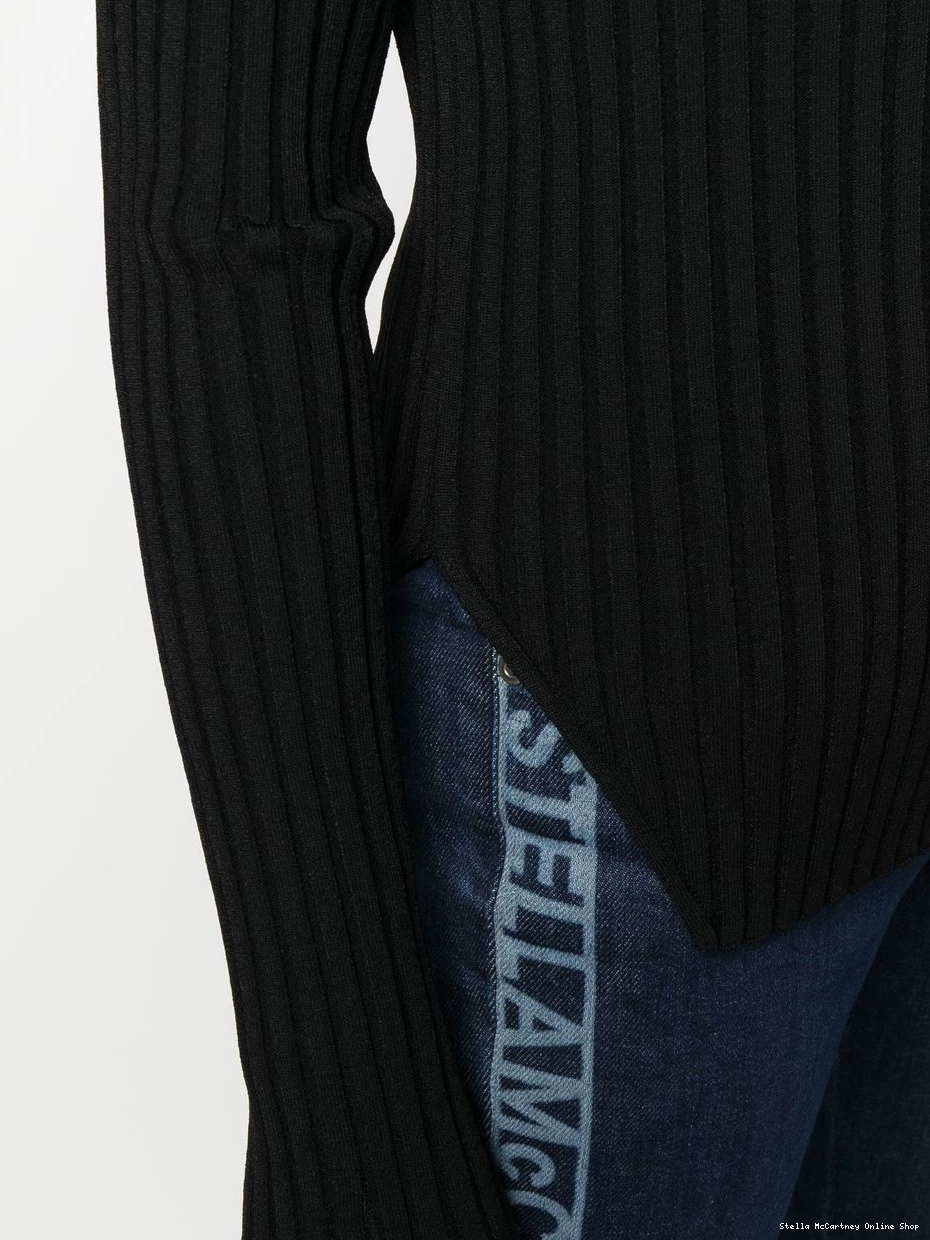 Affordable Women McCartney Stella top long-sleeve rib-knit 0329